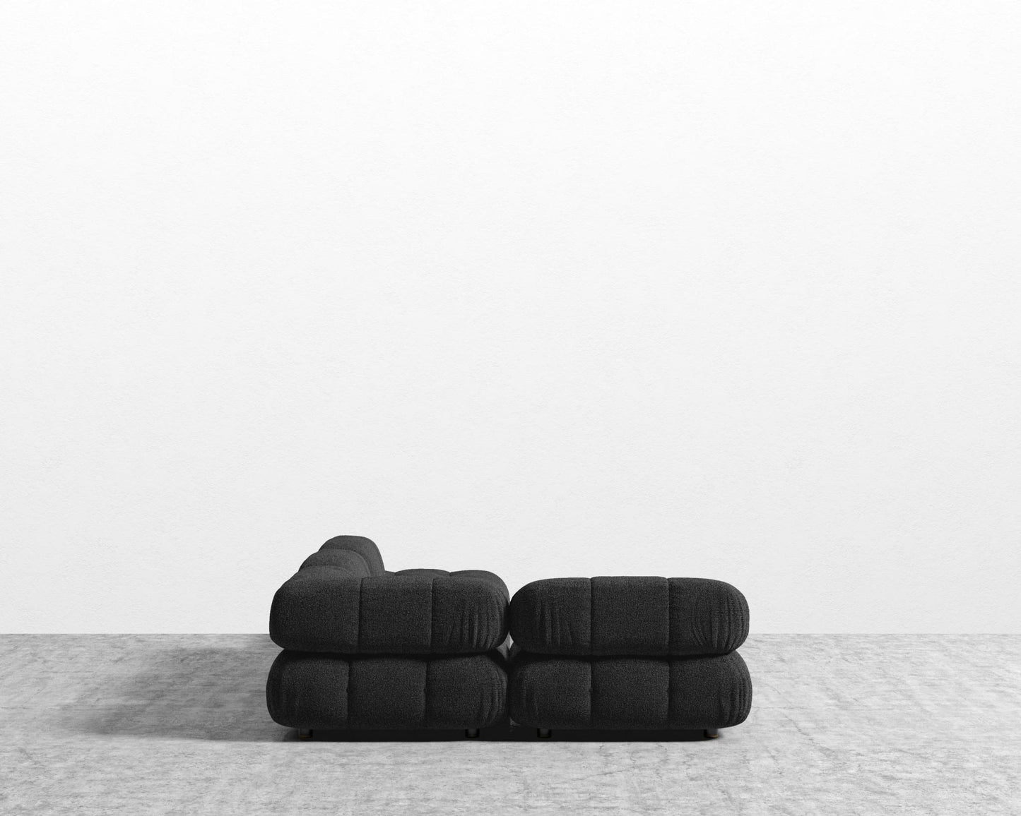 Belia Modular Sectional - Chatou Bouclé - Caviar
