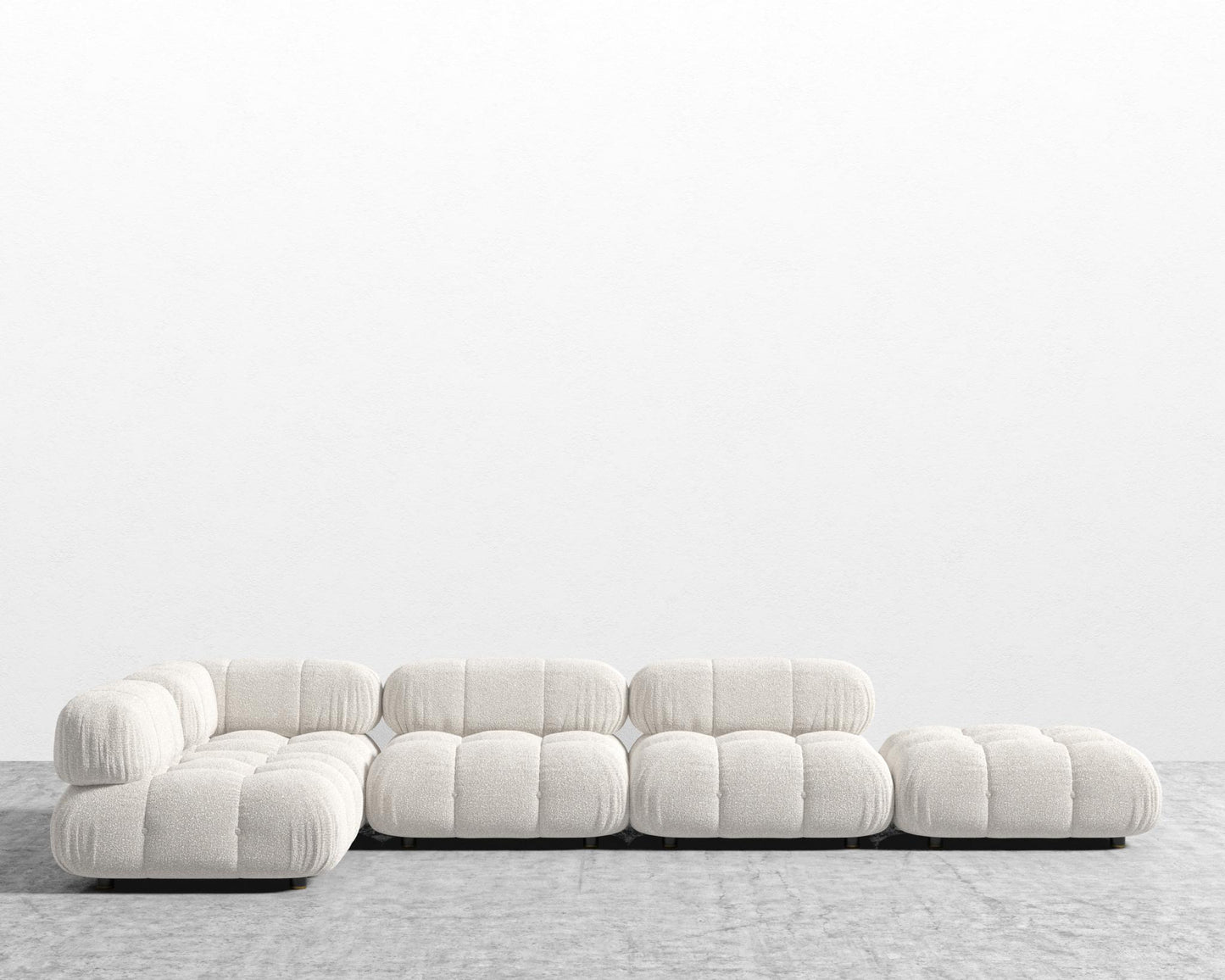 Belia Modular Sectional - Chatou Bouclé - Pearl