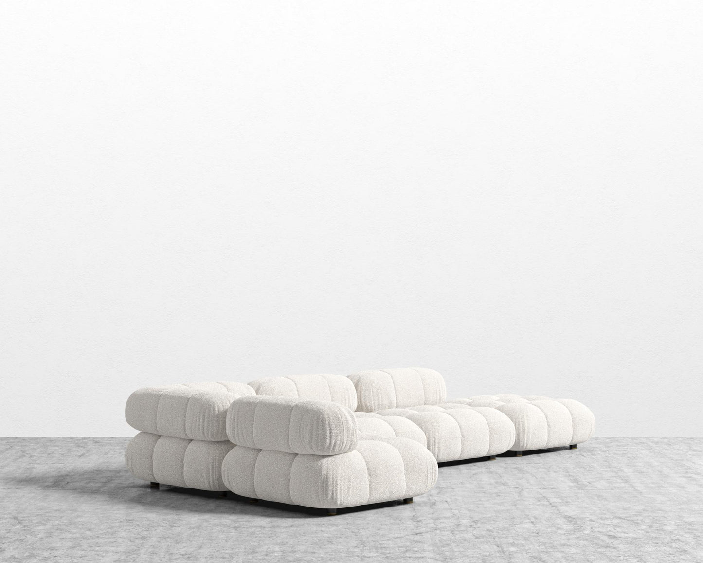 Belia Modular Sectional - Chatou Bouclé - Pearl