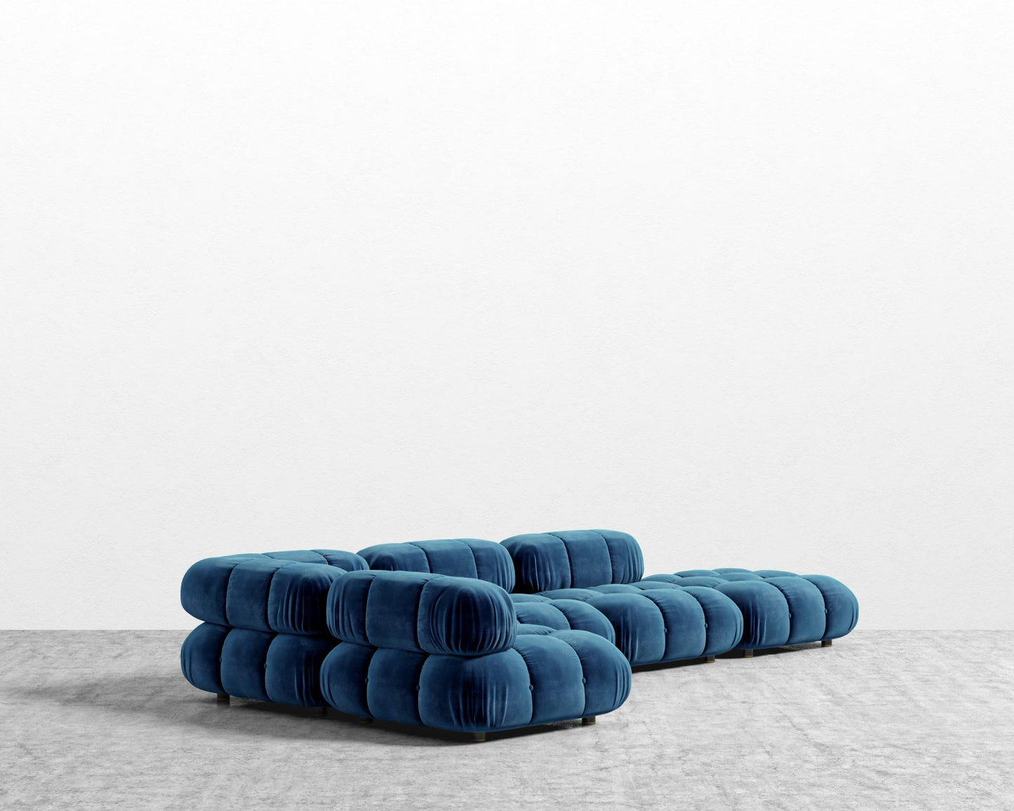 Belia Modular Sectional - Plush Velvet - Cobalt