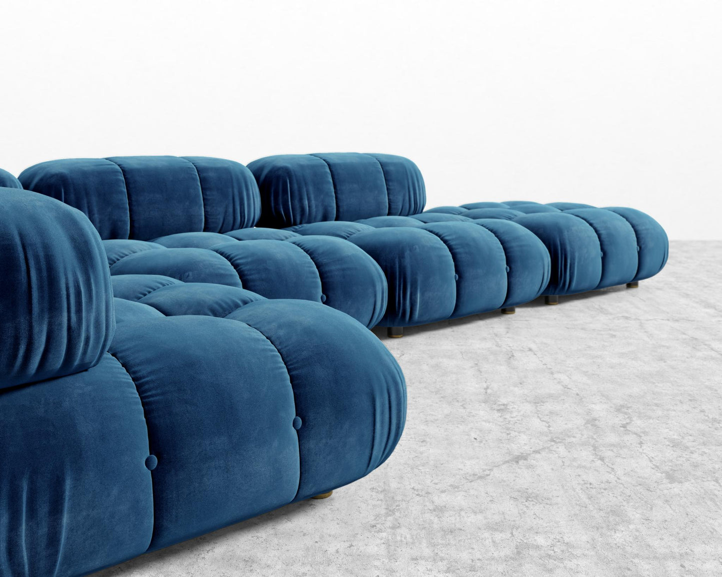 Belia Modular Sectional - Plush Velvet - Cobalt
