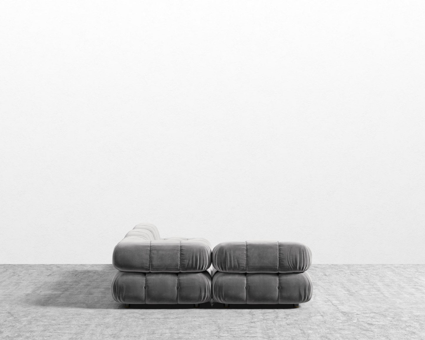 Belia Modular Sectional - Plush Velvet - Glacier Grey