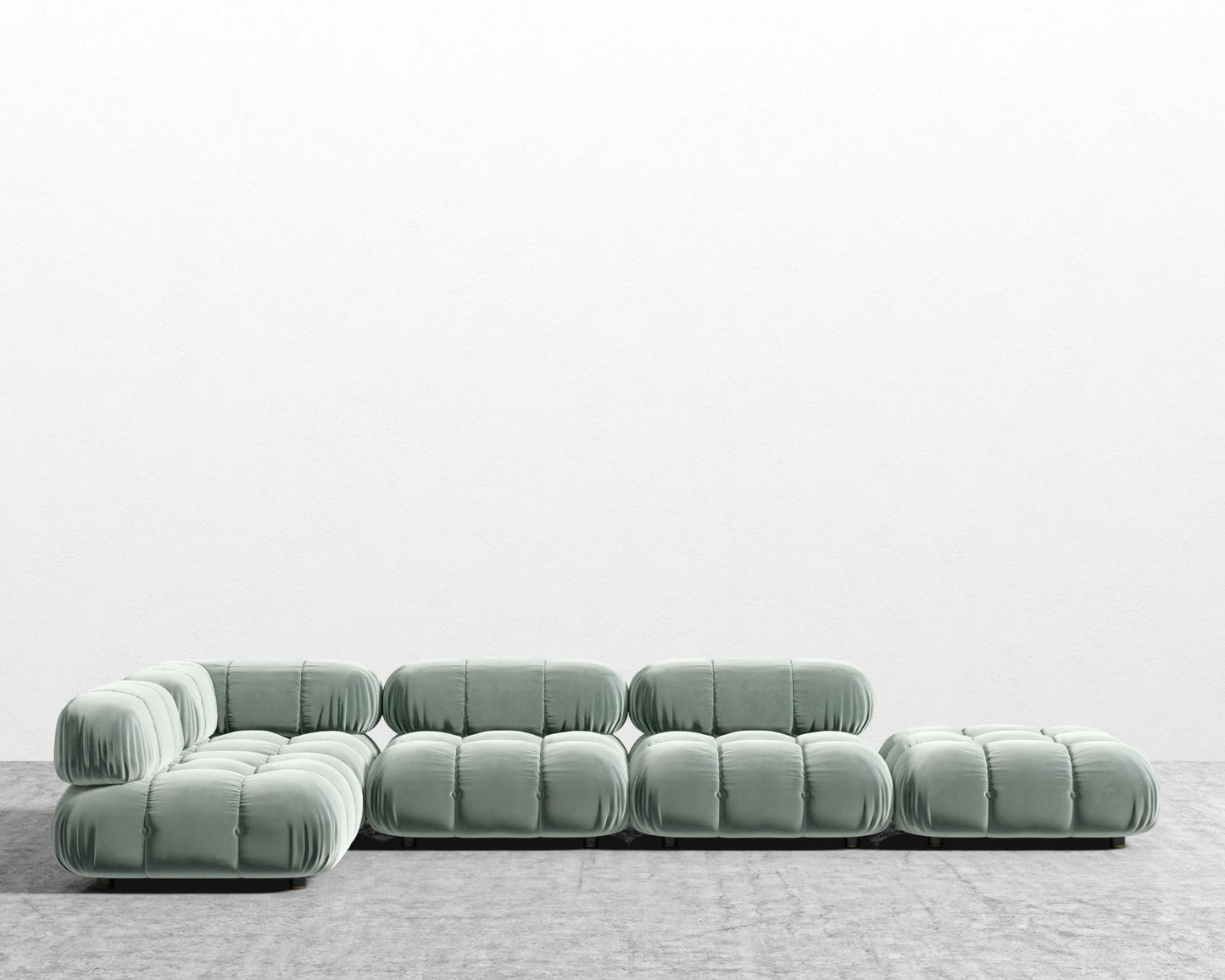 Belia Modular Sectional - Plush Velvet - Moonstone