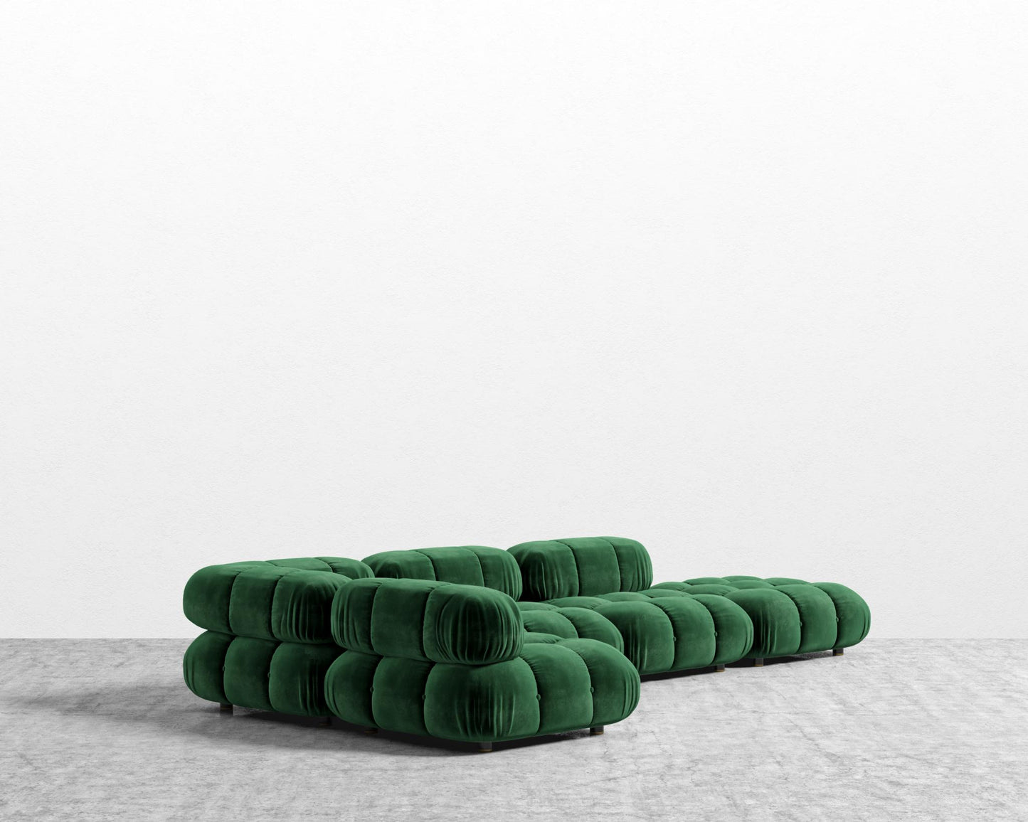 Belia Modular Sectional - Plush Velvet - Moss