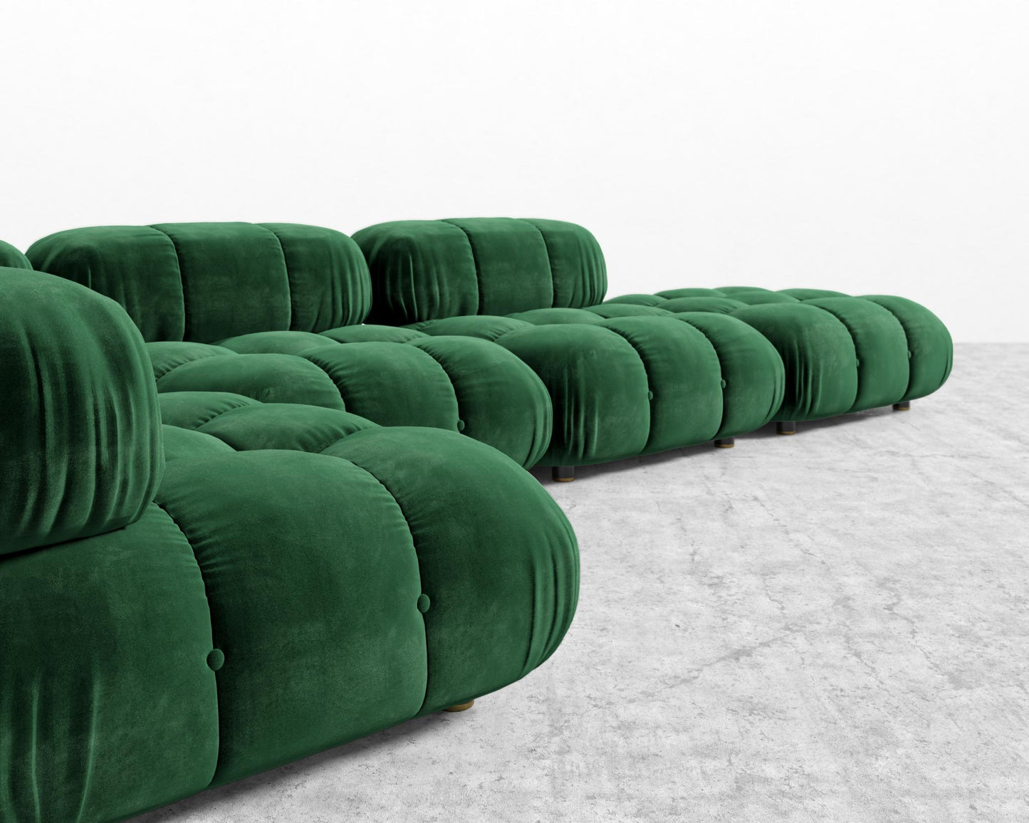 Belia Modular Sectional - Plush Velvet - Moss