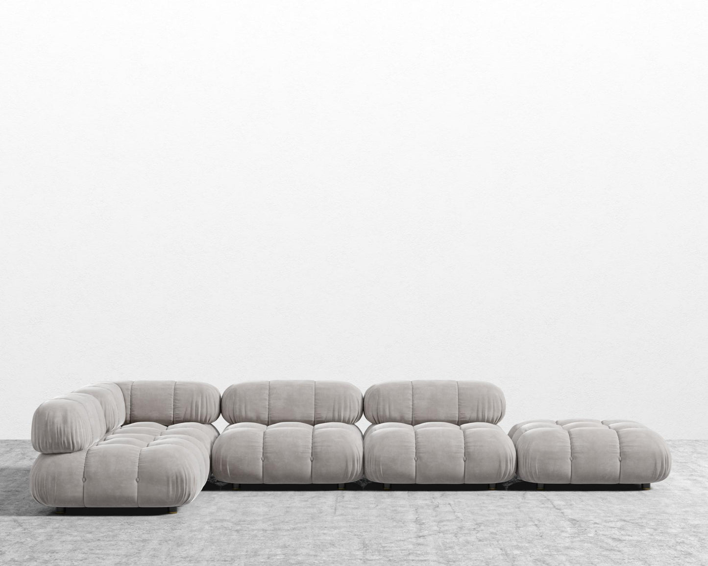 Belia Modular Sectional - Venice Vegan Suede - Chiffon