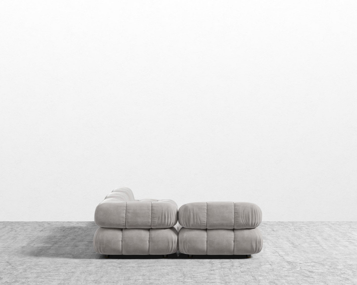 Belia Modular Sectional - Venice Vegan Suede - Chiffon