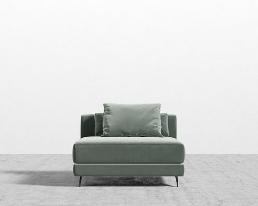 Berlin Armless - Black - Berlin, Plush Velvet - Moonstone