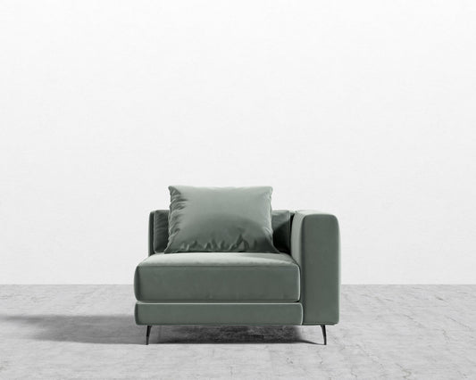 Berlin Corner - Black - Berlin, Plush Velvet - Moonstone