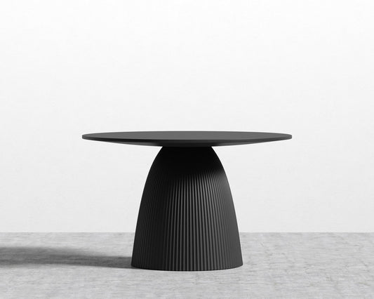 Gallus Dining Table - Black Concrete, 48" | 122cm