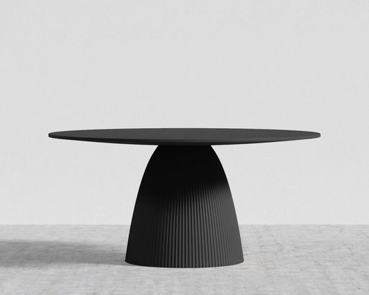 Gallus Dining Table - 48" | 122cm, Black Wax Concrete
