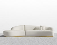 Reya Curved Sectional - Brushed Brass - Grand Curved, Curved Chaise Left, Modern Felt - Alesund
