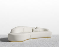 Reya Curved Sectional - Brushed Brass - Grand Curved, Curved Chaise Left, Modern Felt - Alesund