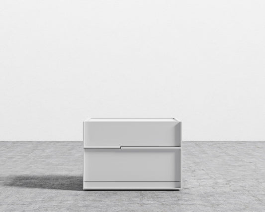 Hunter Nightstand - Glossy White Lacquer