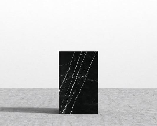 Liza Side Table - Marble - Black Marble
