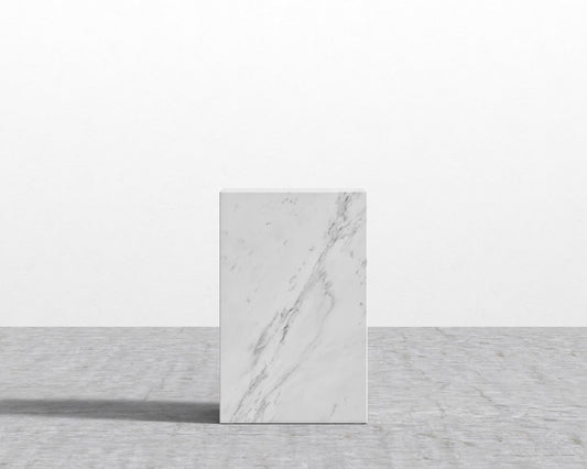Liza Side Table - Marble - White Carrara Marble