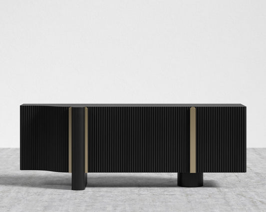 Magnus Entryway Console - Black Oak Veneer