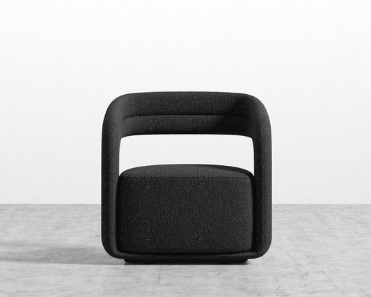 Mia Lounge Chair - Chatou Bouclé - Caviar