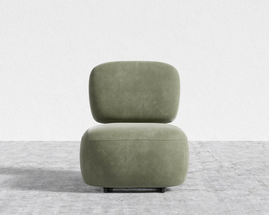 Toro Lounge Chair - Venice Vegan Suede - Sage, Ebony